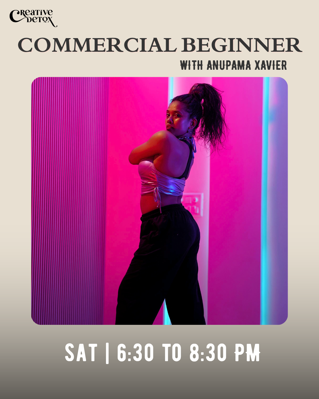 COMMERCIAL BEGINNER WITH ANUPAMA XAVIER